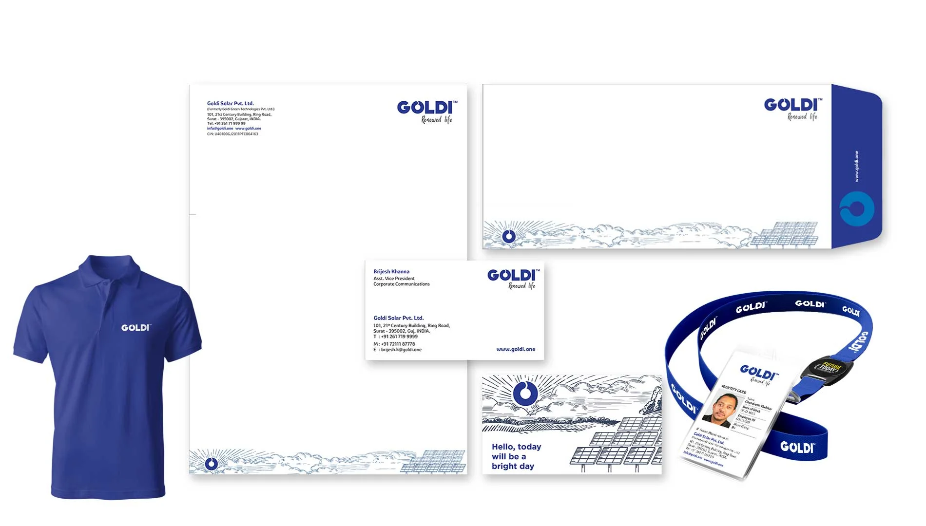 Goldi office stationary design for Goldi Goldi office stationary design for Goldi