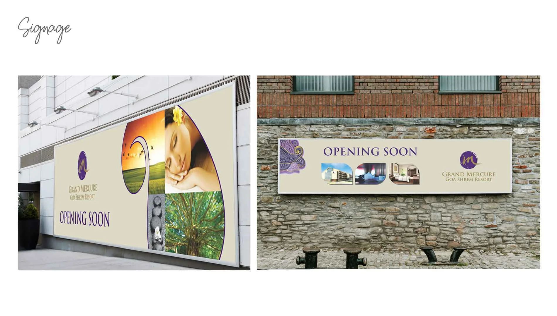 Grand Mercure Signage Grand Mercure Signage - Large billboard featuring a woman with the text 'Opening Soon'