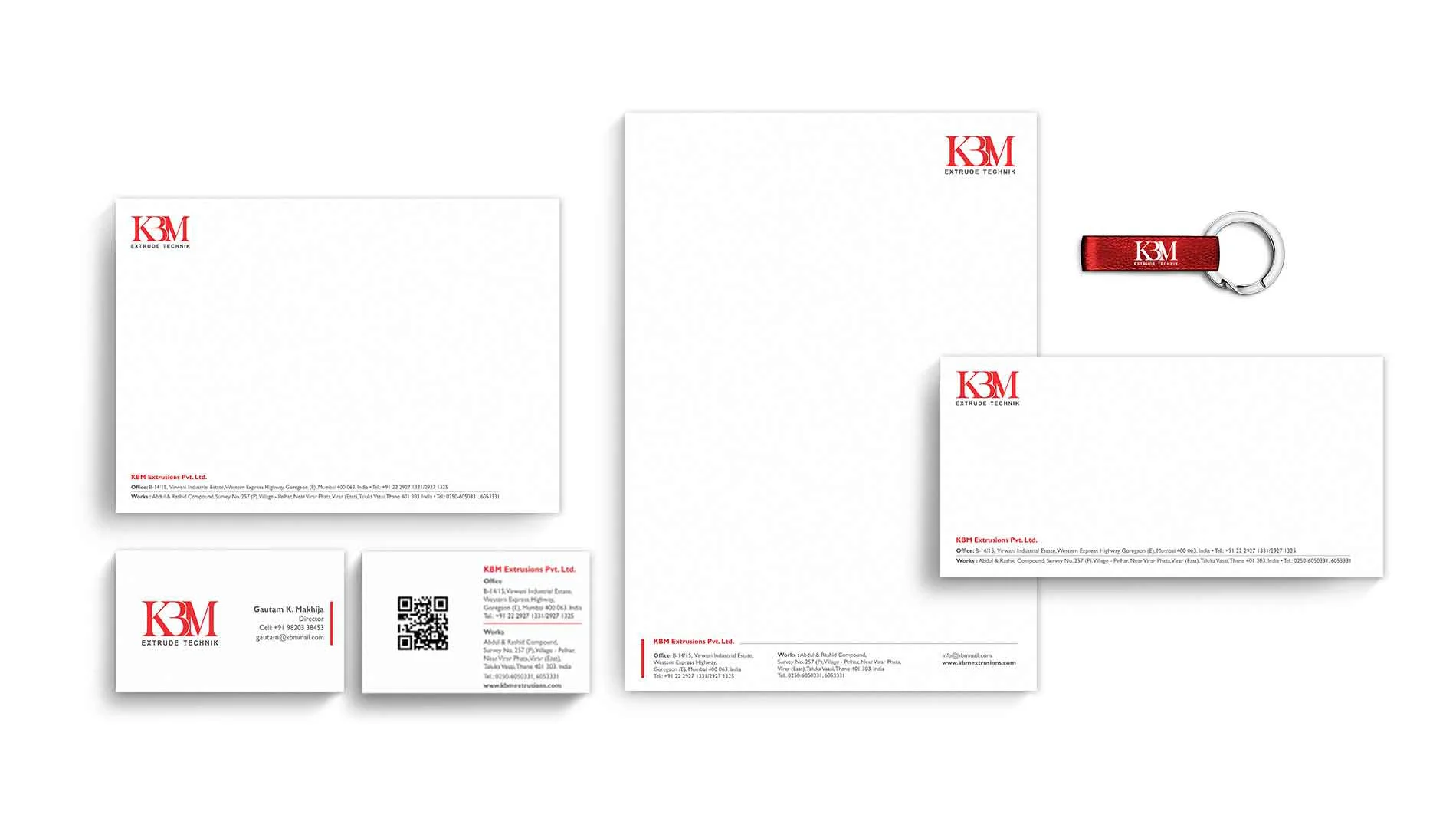 KBM Extrusions Business card and letterhead KBM Extrusions Business card and letterhead