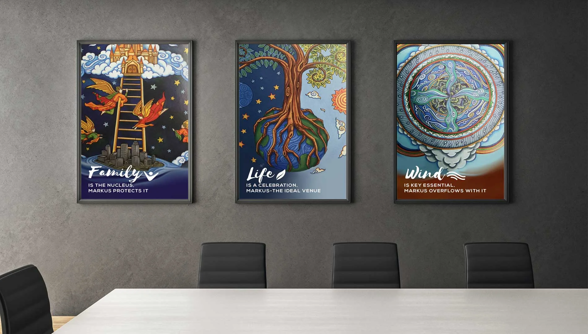 Marketing collateral that communicate the brand identity