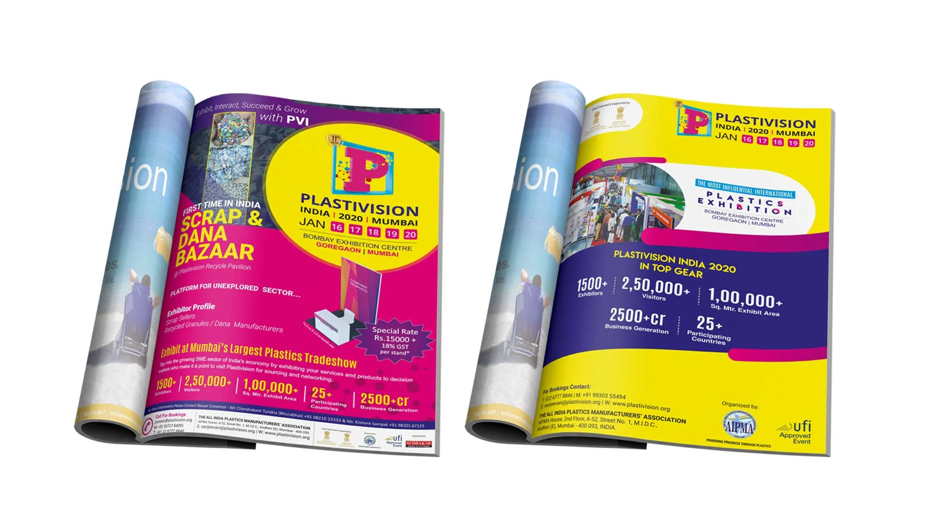 Two brochures displayed side by side, promoting Plastivision | Boch & Fernsh digital agency in Mumbai Two brochures displayed side by side, promoting Plastivision | Boch & Fernsh digital agency in Mumbai