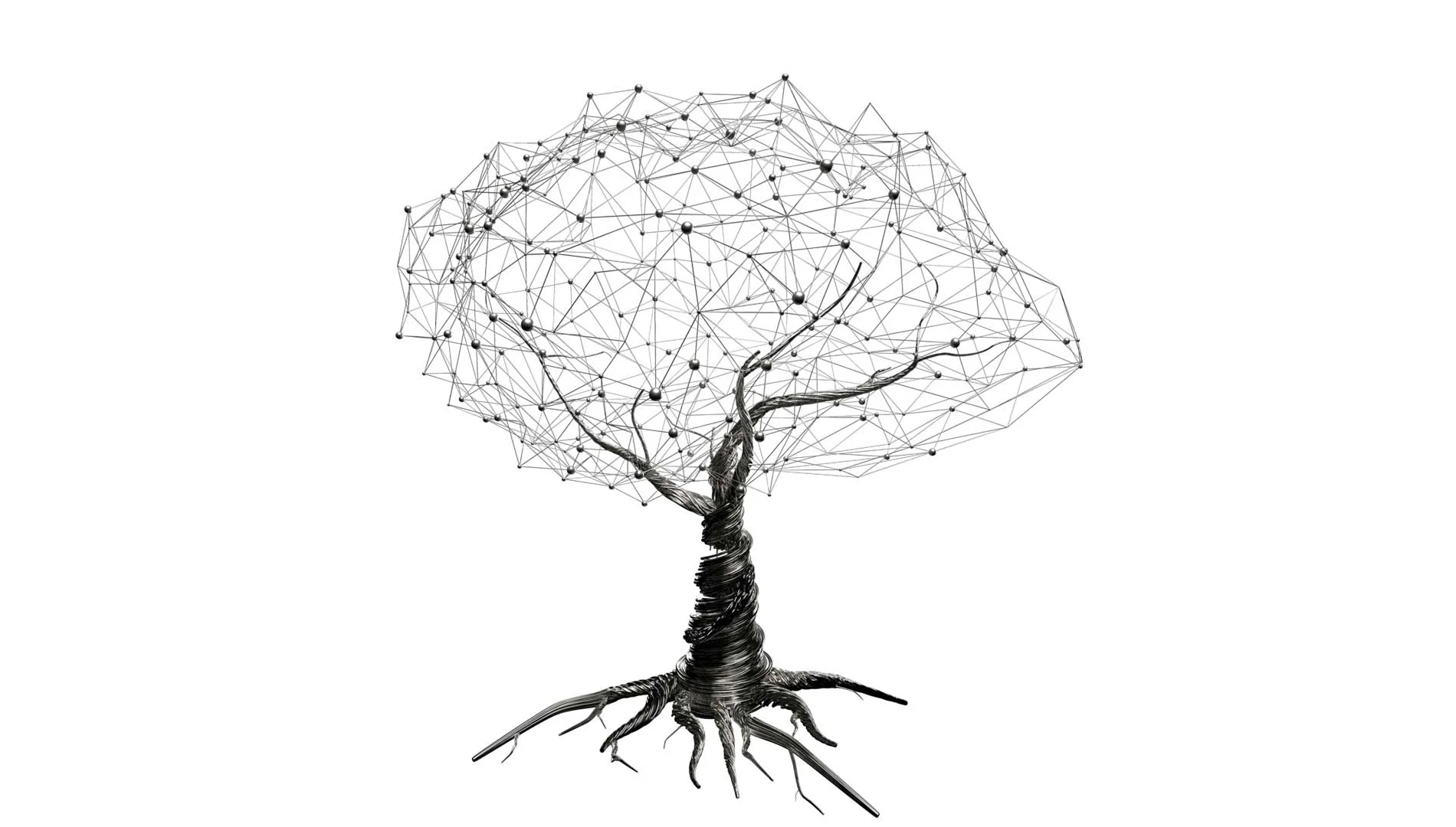 A geometric tree formed by interconnected lines