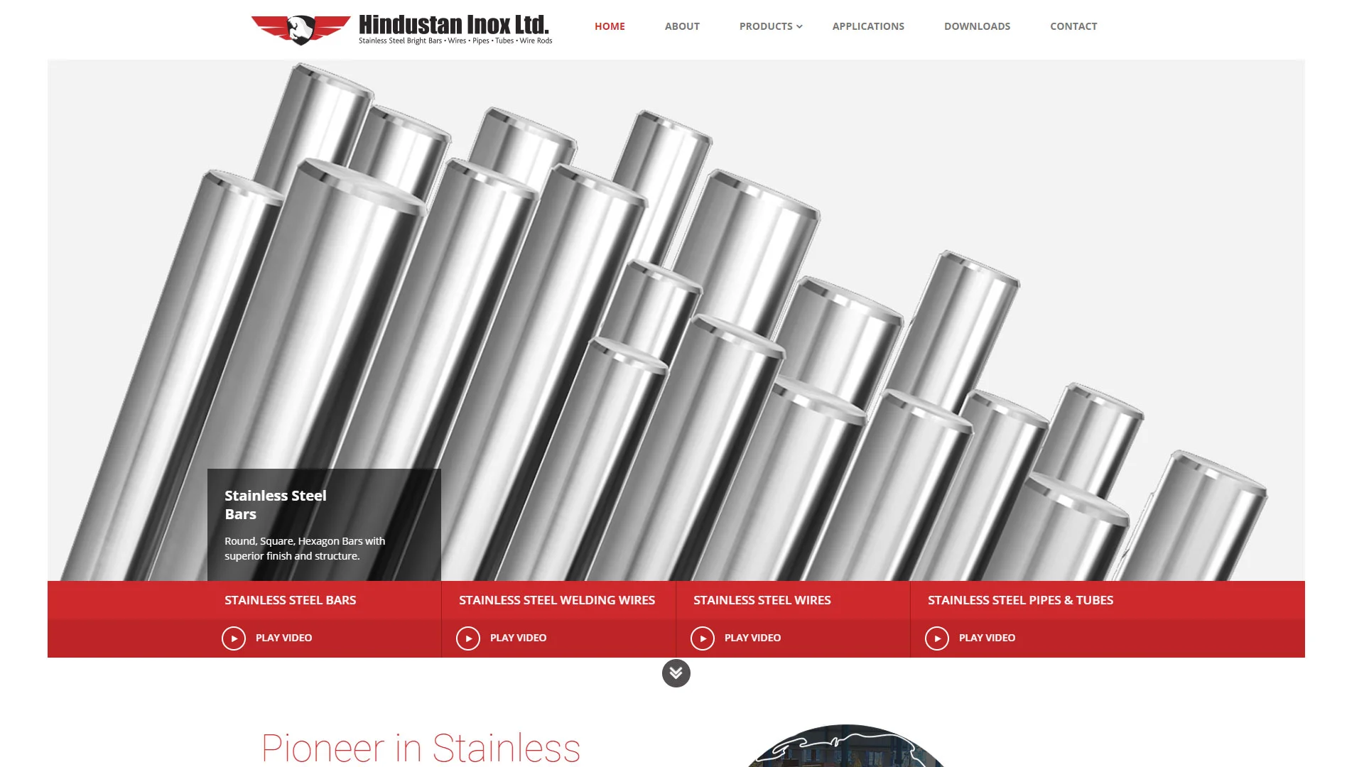 Hindustan Inox work design by Boch & Fernsh, featuring a modern and industrial visual style for stainless steel solutions.