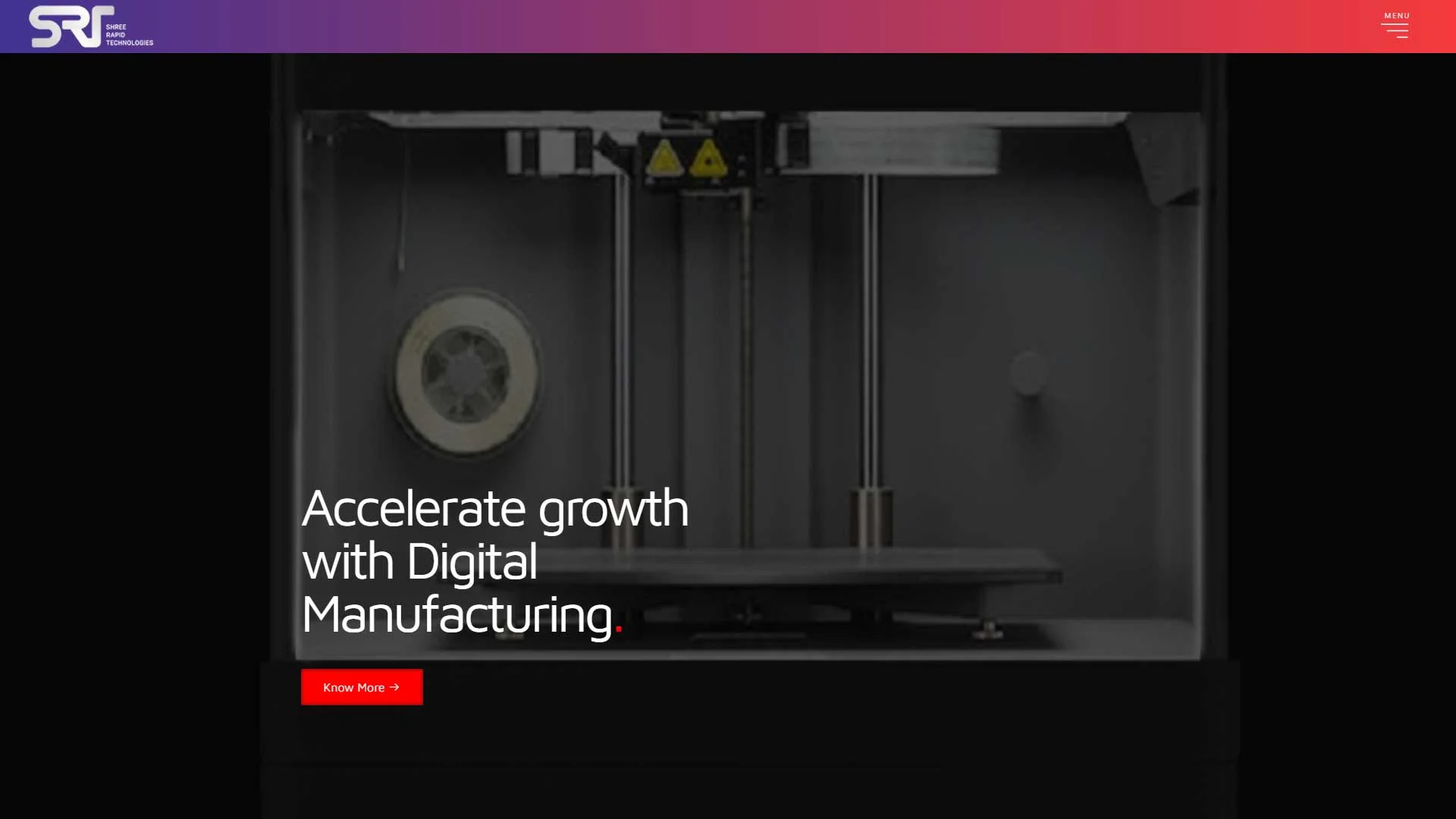 Shree Rapid Technology website design by Boch & Fernsh | A cutting-edge and efficient interface for tech solutions